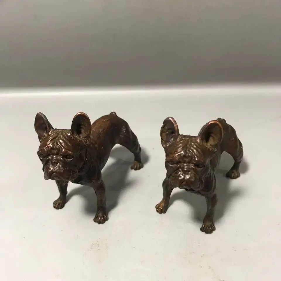 

Miniature Dog Statue Nordic French Bulldog Sculpture Retro Home Animal Decoration Sculpture Handicraft Office Desktop Decoration