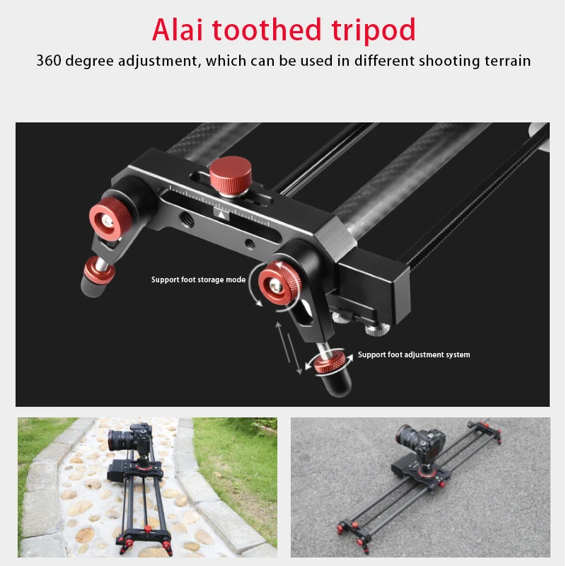 YELANGU Professional Camera Slider Motozied Video Carbon Fiber Track Rail with Mute Motor Time Lapse Wireless Control Remote