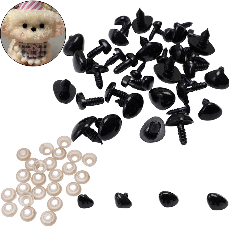 Doll Handmade Accessories doll handmade accessories Doll Eye and Nose Accessories DIY Acrylic Triangle Thread 1 Eye+1 Lea 20/30/40/50 Sets/Bag