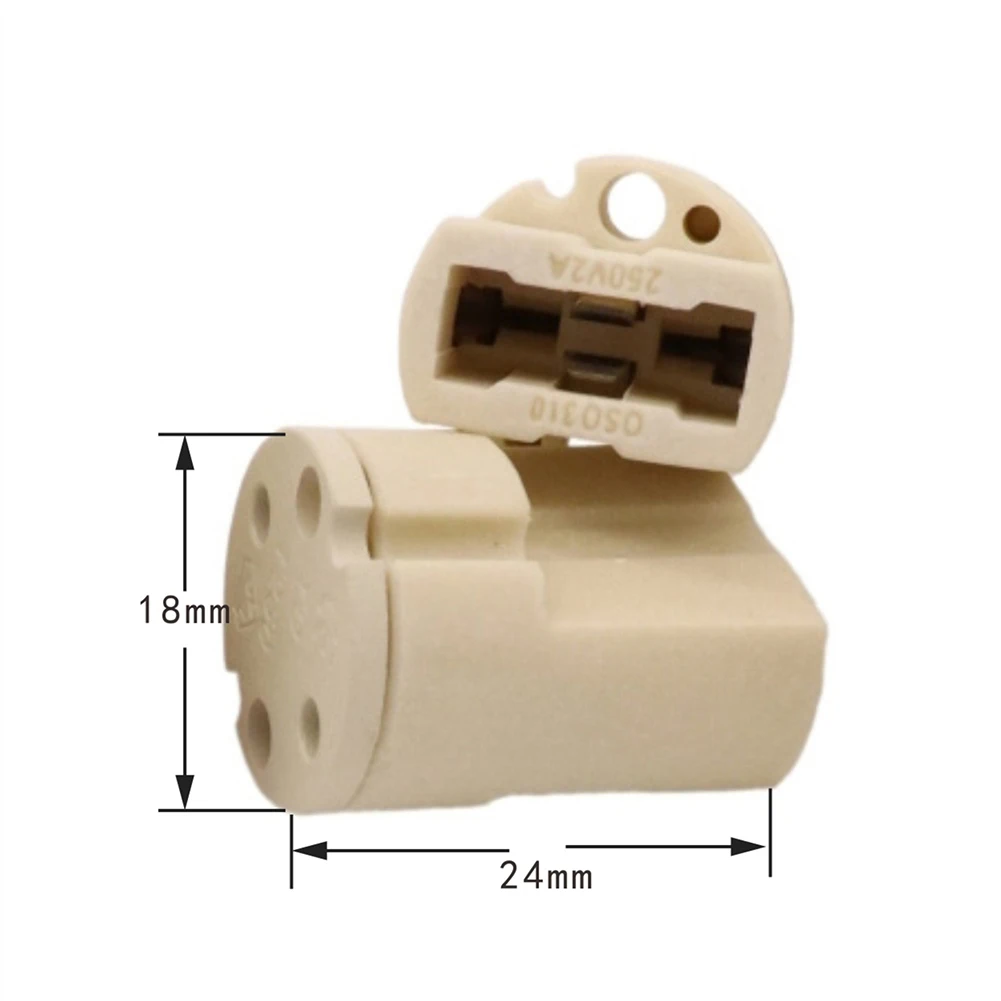 G9 Lamp Holder Socket With Cable For Halogen LED Bulbs Max. 500W 250V 2A Ceramic Light Bases Lighting Accessories 5Pcs