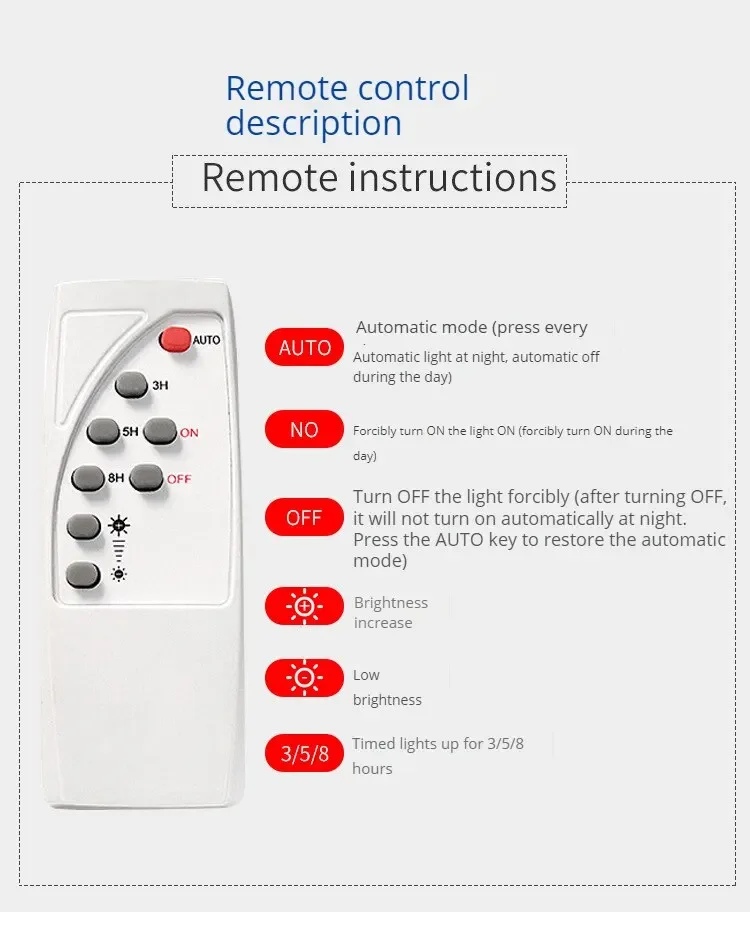 Description Picture 5 of item20W-400W solar lamp home outdoor courtyard lamp floodlight led high-power spot lamp IP67 Villa street lighting adjustable angle
