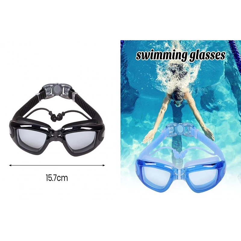 Professional Swimming Goggles Adult Anti-Fog Swim Glasses Waterproof Adjustable Silicone Swimming Glasses Eyewear Men Women 6