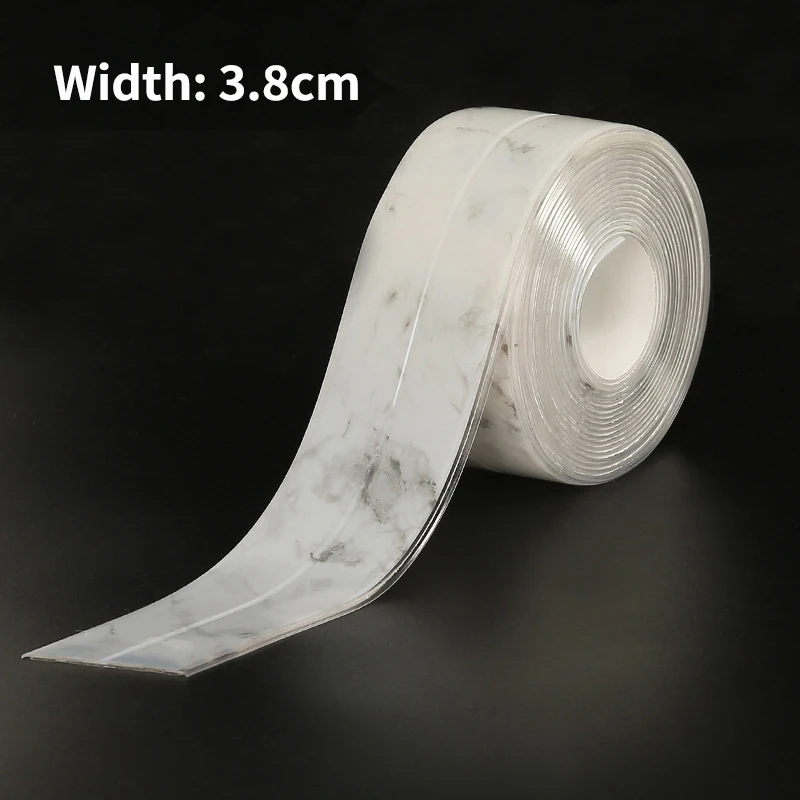 2021 New Bathroom Kitchen Shower Sink Bath Sealing Strip Tape Caulk Strip Self Adhesive Waterproof Wall Sticker Sink Edge Tape 