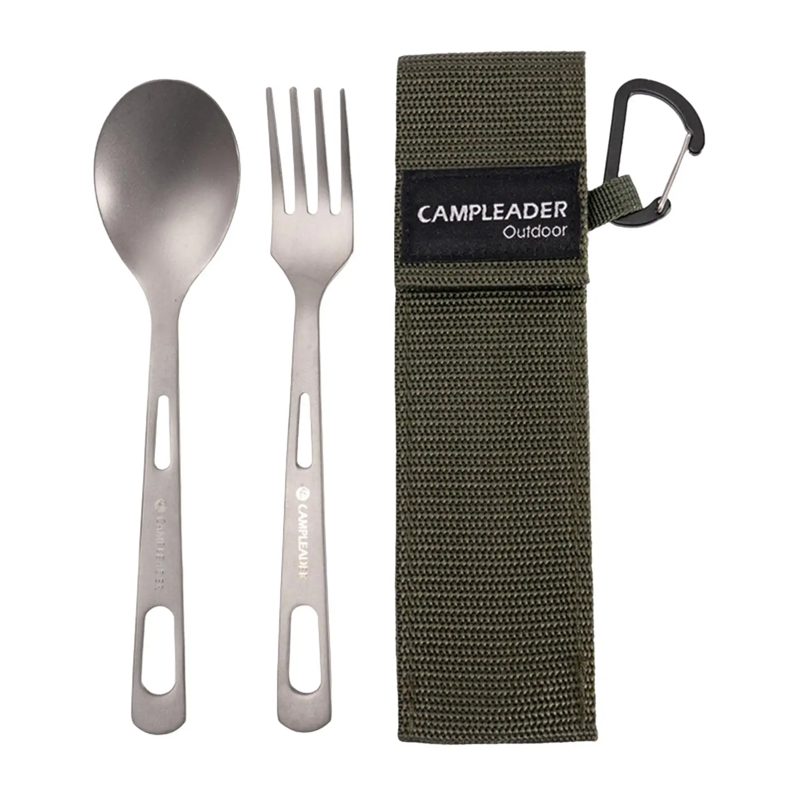 Titanium Camping Tableware Camping Utensils Metal for Backpacking Picnic 6