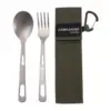 Titanium Camping Tableware Camping Utensils Metal for Backpacking Picnic 6