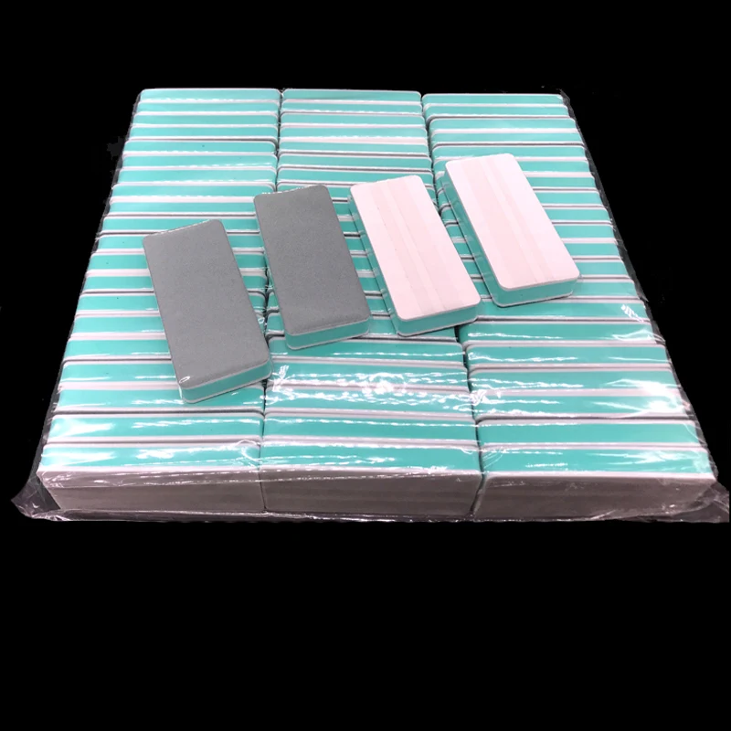 50Pcs 녹색 네일 버퍼 파일 스폰지 네일 Shiner 600/3000 아크릴 연마 버퍼 블록 페디큐어 매니큐어 DIY 도구 살롱..