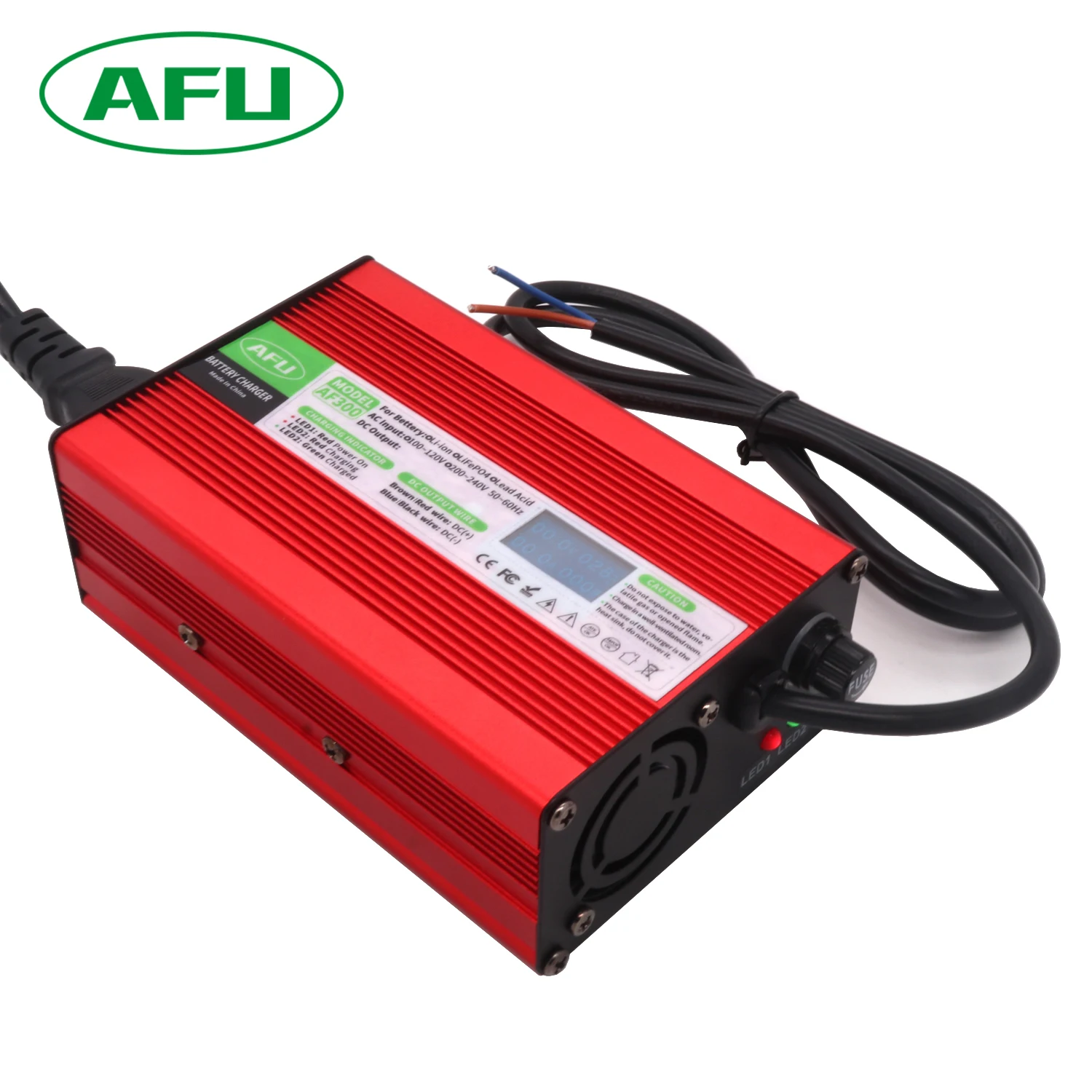46.2V 6A 충전기 리튬 배터리 충전기 Usd 11S 40.7V 리튬 이온 배터리 고속 충전기, 팬 OLED 디스플레이 포함