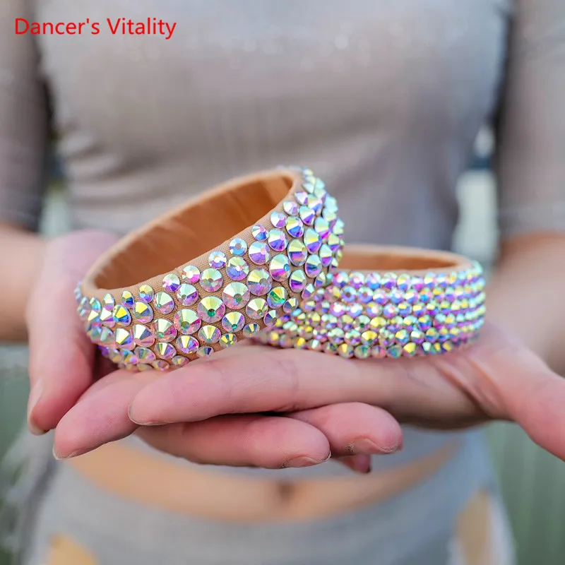 

Belly Dance Hand Cuff Diamond Bracelet Jewelry Wristlet New Performance Accessories Rhinestone Open Bracelet