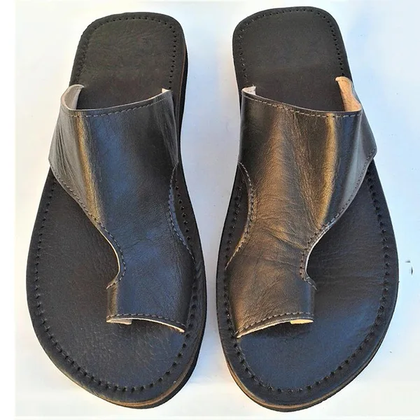 

Men's Sandals Flat-Bottomed Hollowed-Out Fish Mouth Square Head Casual Versatile Slippers