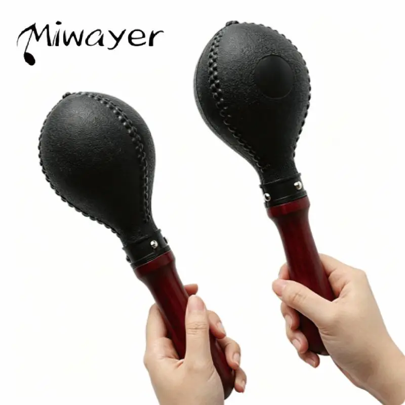 Professional Maracas Pair with ABS Shell and Wooden Handles for Live Performances and Parties