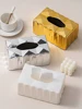 Luxury Golden Tissue Boxes Storage Napkin Holder Kitchen Tissue Box Square Shaped Container Plastic Craft Desktop Paper Case 1
