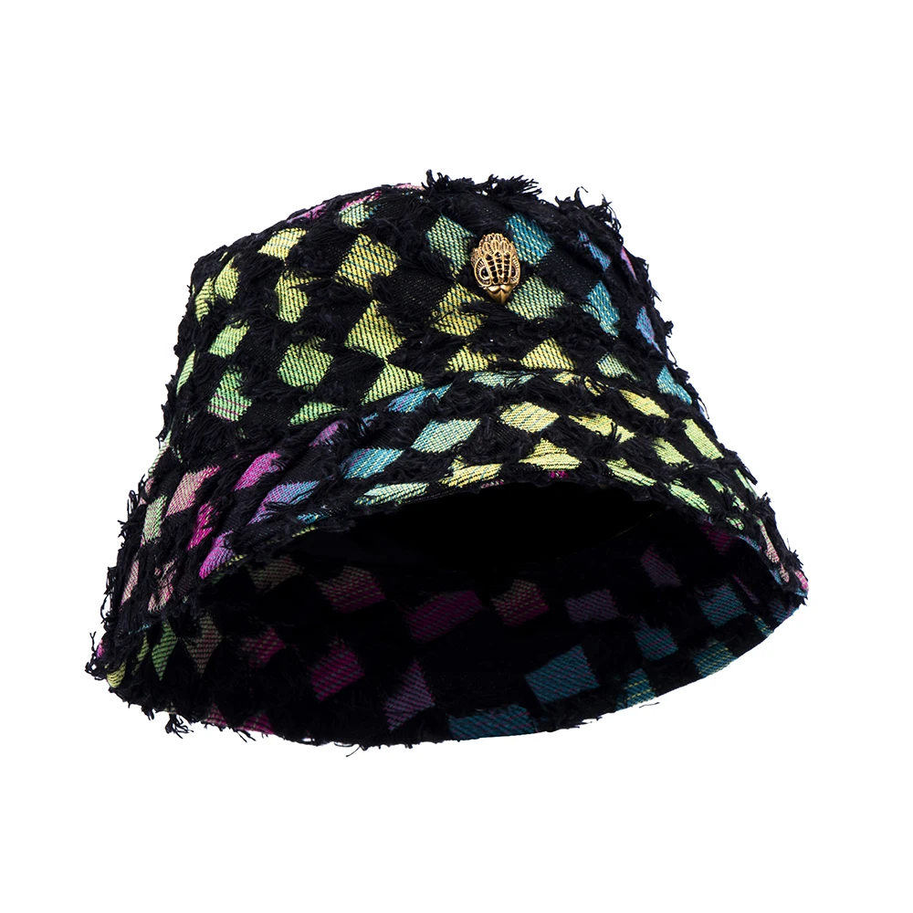 Colored woven hat diamond shaped fashion hat argyle cap