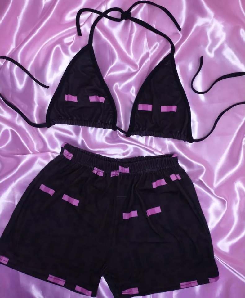 Y2k Sling Bikini Women Clothes Aesthetics Harajuku Graphic Print HipHop Grunge Goth Crop Top Vintage Streetwear Summer Spicy Gir