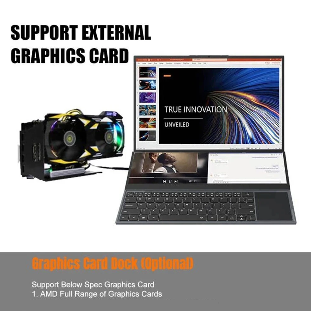 Graphics Card Docking Station PCI Express Connector For Crelander Dual Screen Laptop 2
