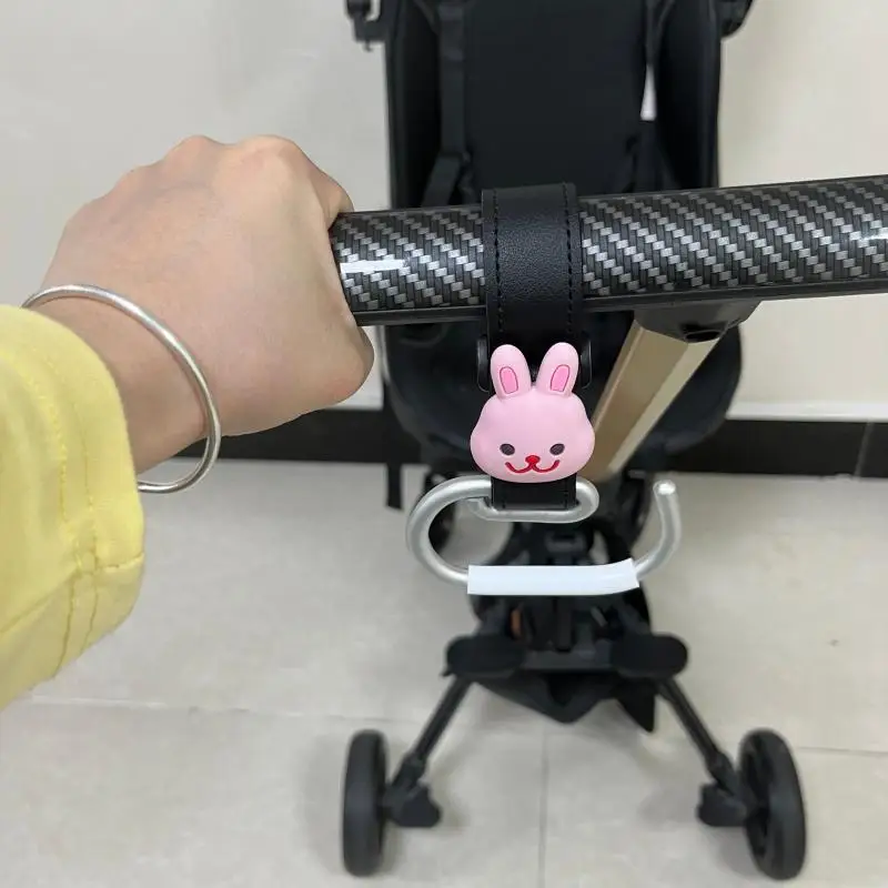 실용적인 유모차 후크, 오버사이즈 하중 지지 파편 접착 후크, 작은 곰, 머리 교체용 높은 외관 후크