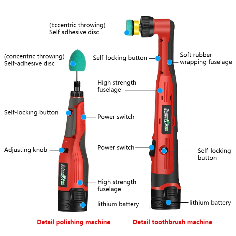 Achetez Machine de Polissage Sans Fil Sans Fil Pour la Voiture Portable  Réparation Sans Fil Avec Des Outils de Détail de la Brosse Scratch Mini de  Chine