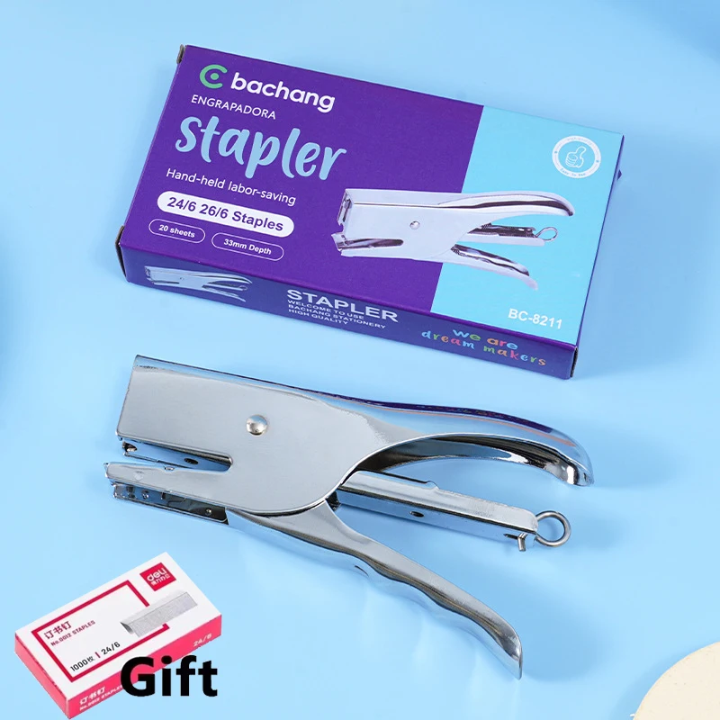 Professional Handheld Metal Stapler 24/6 Durable Sturdy Stationery for Office And Study Use Gift Quality Office Equipment - 2