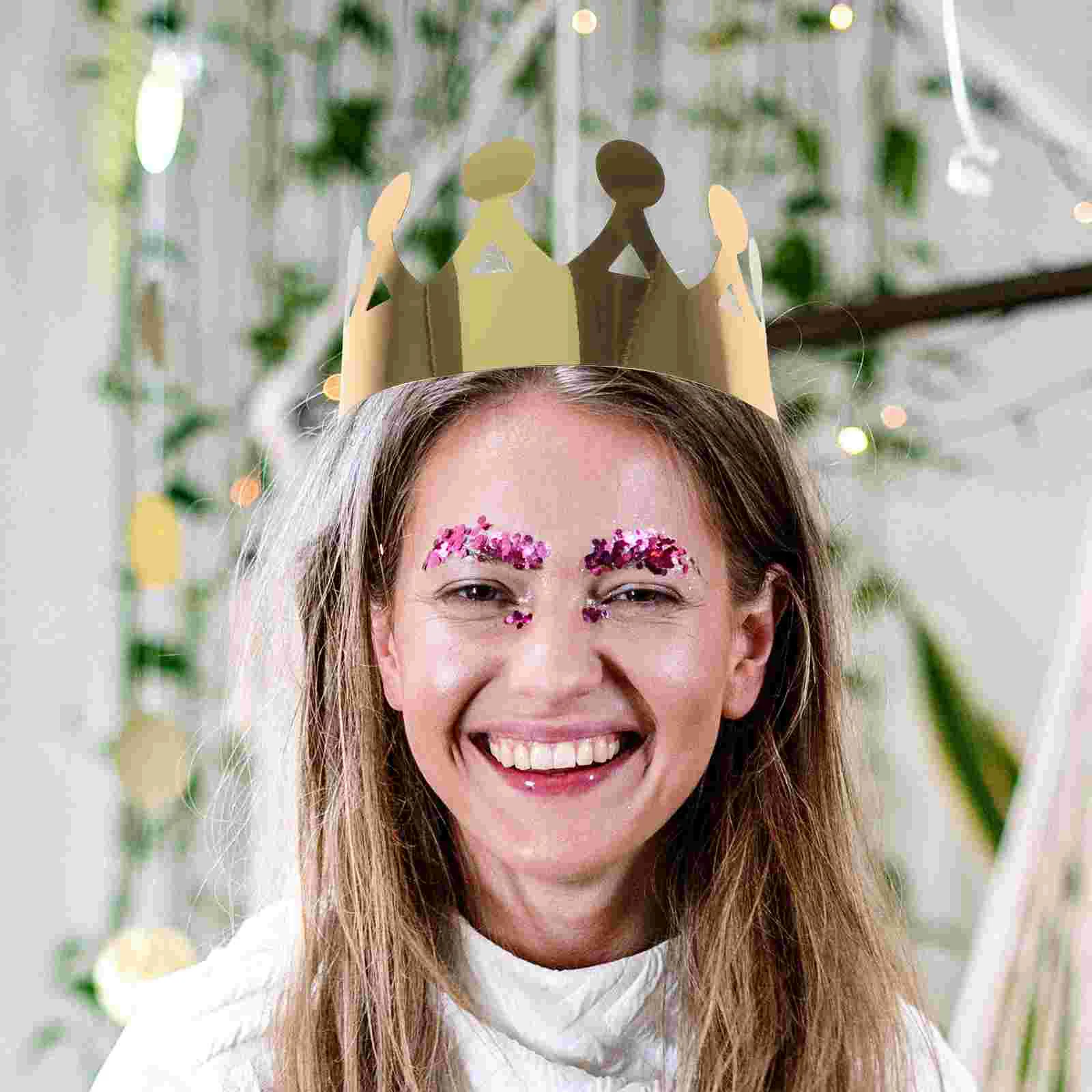 Party Hat Birthday Crown Baby Crown Hat Kids Paper Crown 12/24Pcs Party Hat Photo Props Happy Birthday Celebration Theme Parties Baby Shower Bridal Wedding Hats