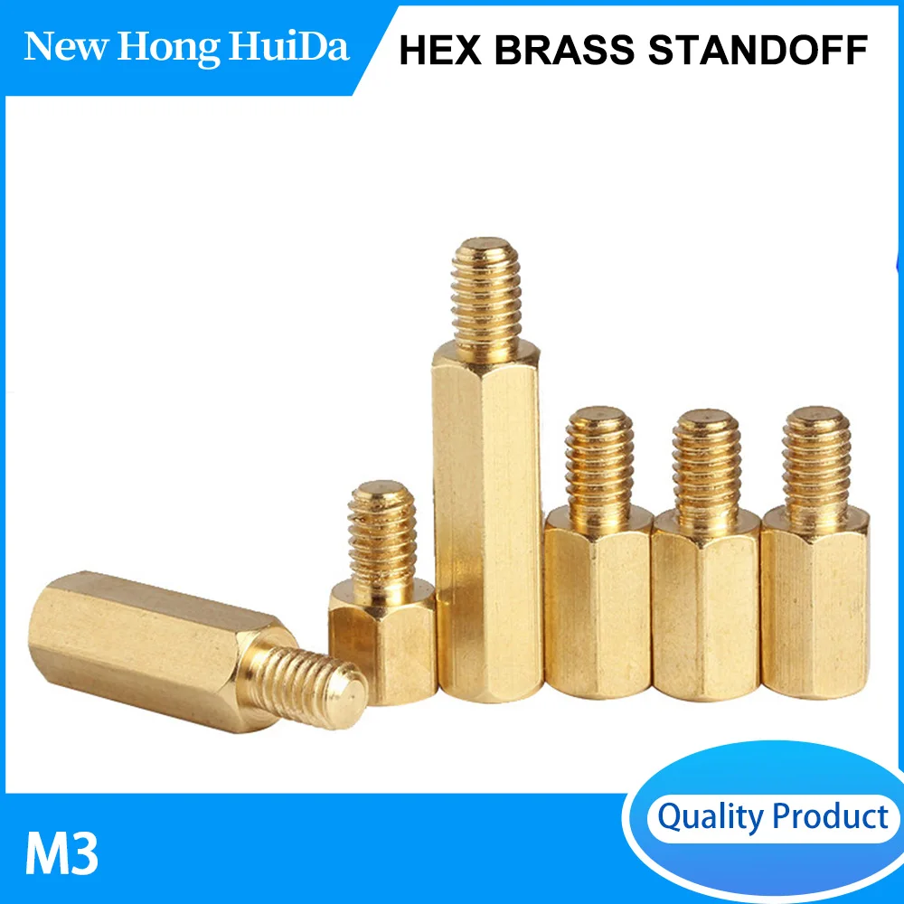 

M3 Male Female Standoff Board Rack Stud Hexagonal Threaded Column PCB Brass Bracket Column Motherboard Spacer Hex Bolt Screws