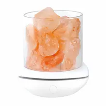 

Crystal Natural Himalayan Salt Lamp Air Purifier USB LED Multicolor Night Light Table Lava Lamps For Bedroom Bedside Fixture