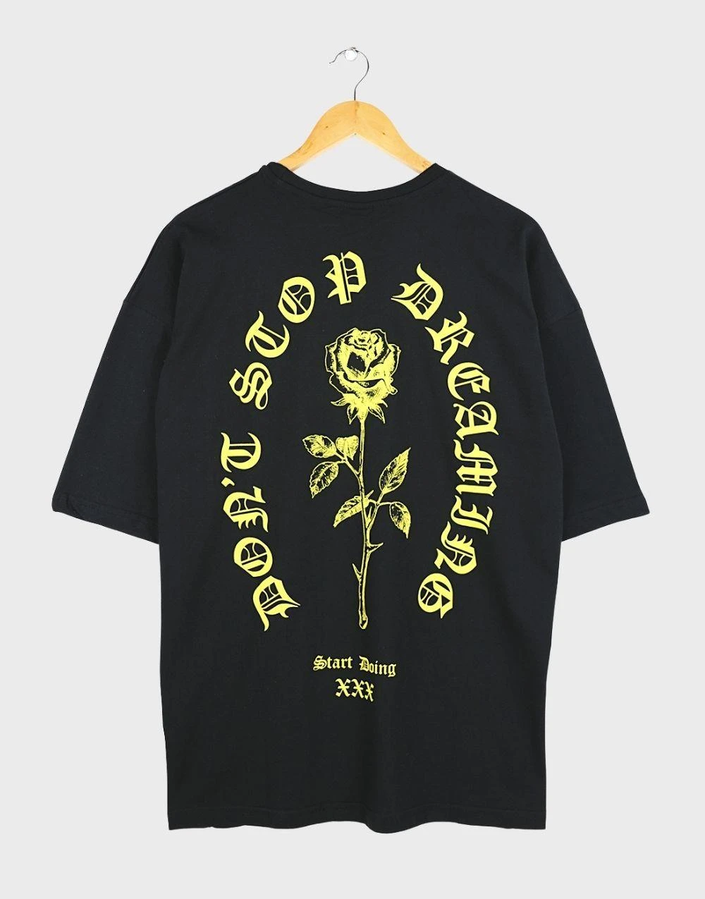 Design Oversized Dope Rose męska koszulka|Koszulki| - AliExpress