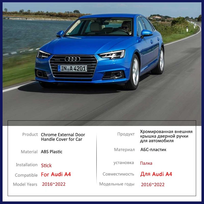 Für Audi A4 B9 8W 2016 2017 2018 2019 2020 2021 2022 Chrome Smart