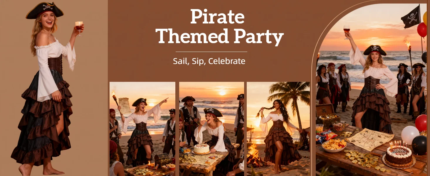 pirate themed party costume