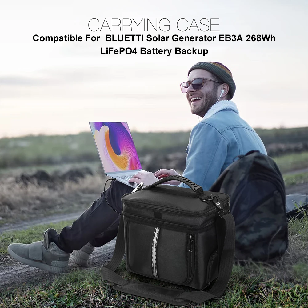 Portable Travel Case with Handle Power Station Storage Case Protective Storage Bag for BLUETTI EB3A 268Wh LiFePO4 Battery Backup
