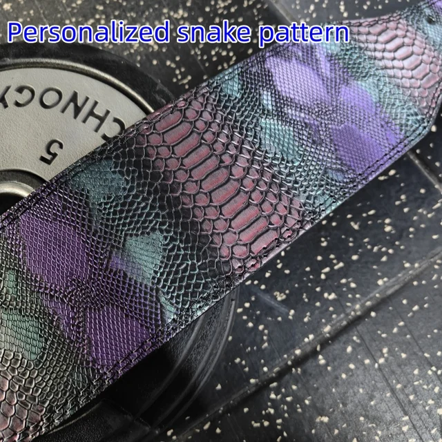 Gym Weightlifting Belt Mamba Snake Pattern Style Fitness Belt for Men Women Powerlifting Belt for Weight Lifting Squat Deadlift 6