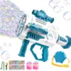 Large Automatic Rocket Bubble Gun Dinosaur Big Holes Bubbles Machine Gun Launcher Shape Blower Soap Outdoor Toys For Kids Audlt 1