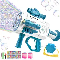 Large Automatic Rocket Bubble Gun Dinosaur Big Holes Bubbles Machine Gun Launcher Shape Blower Soap Outdoor Toys For Kids Audlt 1
