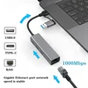USB C Ethernet Adapter, 3 Port USB 3.0 Type C Hub with RJ45 1000Mbps Ethernet Converter for PC, Laptop with Windows Mac OS 1
