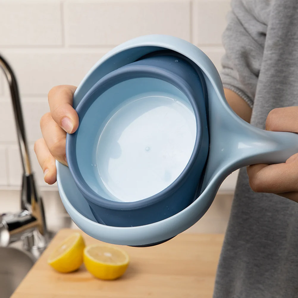 2 Pcs Moisturizing Folding Spoon Household Water Scoop Portable Scoops Faucet Spoons Large Long Handle Baby