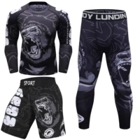 Cody Men Sportswear With Print Gorilla Men MMA Jiu jitsu No Gi Rashguard Bjj Fighting wear Athletic Tracksuit Boxing Jersey 1