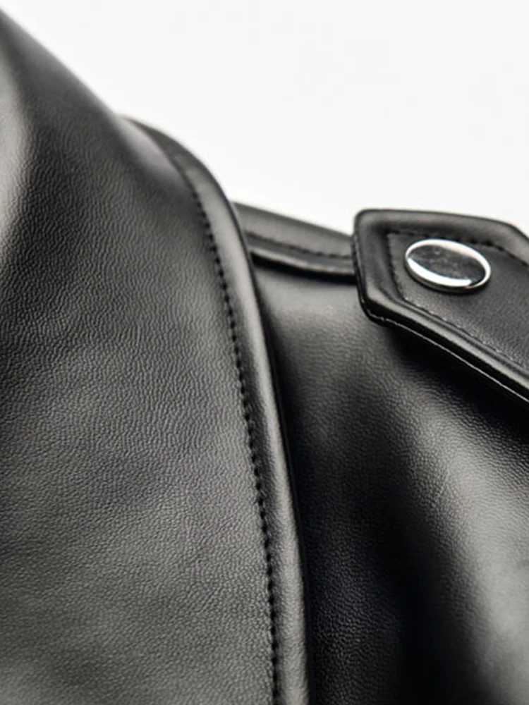 Matrouicardi ربيع الخريف قصيرة المجهزة كول جلد صنا...