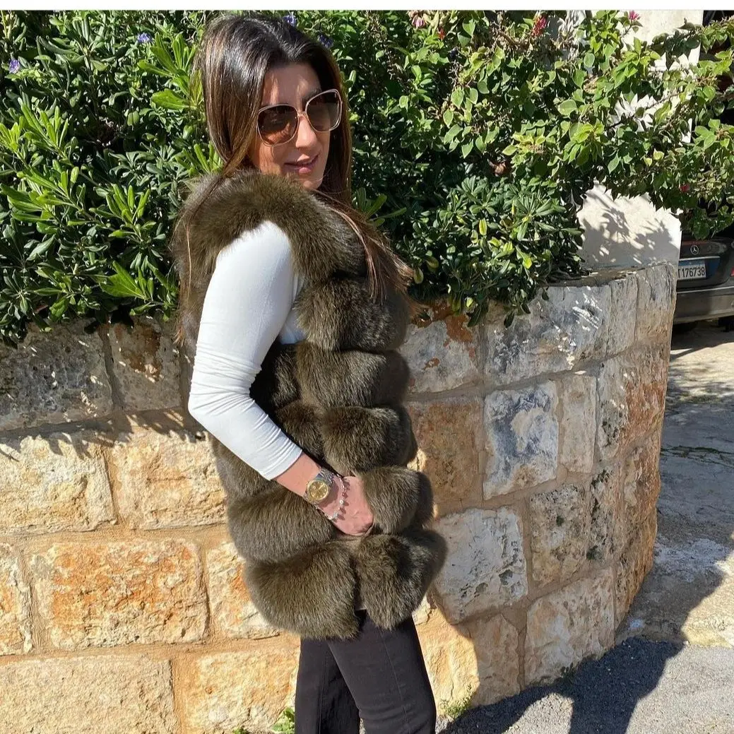 MISSJANEFUR Echtpelz Weste Frauen Mode Luxus 2022 Winter Plüsch