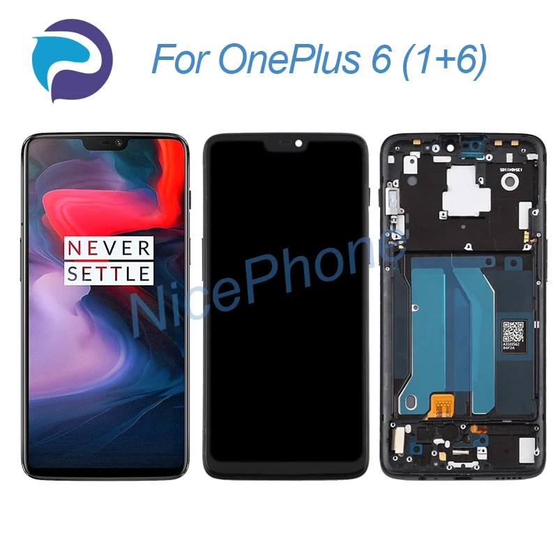 

Для ONEPLUS 6 ЖК-экран + сенсорный дигитайзер дисплей 2280*1080 A6000, A6003 1 + 6 ЖК-экран дисплей