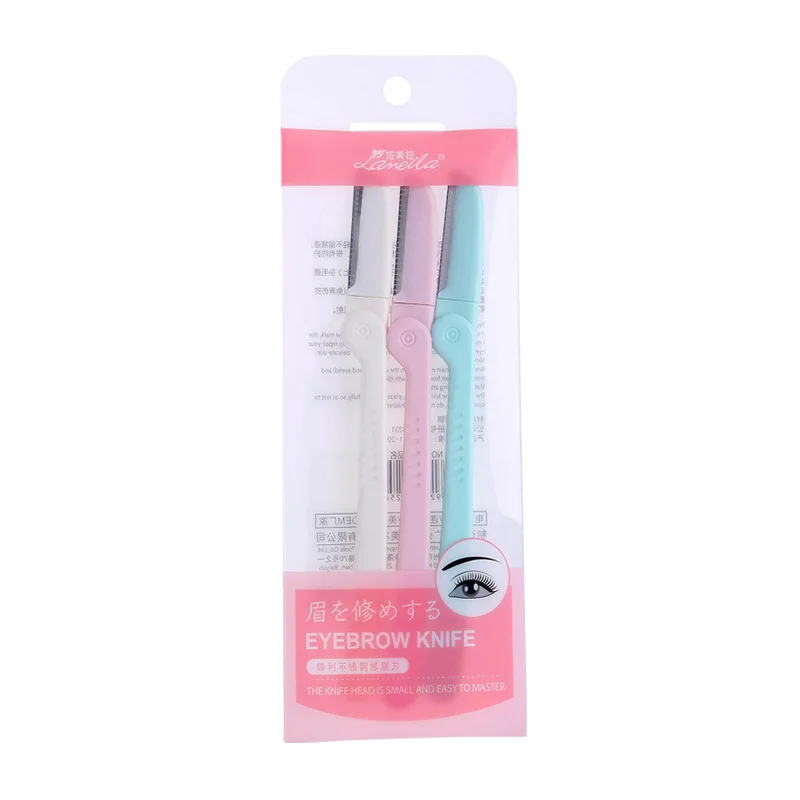 3/6/9PC Beginners Eyebrow Trimmer Set Blade Anti-Scratch Razor Macro Mesh Eyebrow Knife Makeup Trimming Makeup Tool