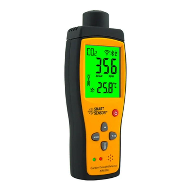 SMART SENSOR AR8200 Professional Gas Analyzer CO2 Meter video display Detector Carbon Dioxide