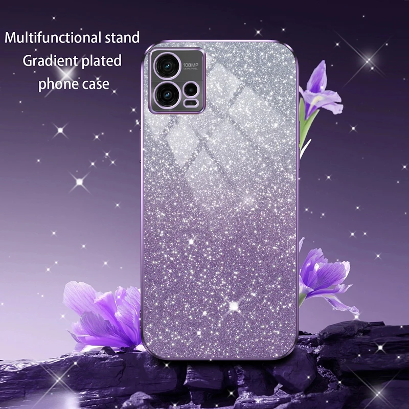 Luxury Electroplated Glitter Clear Soft TPU Phone Case - Protective Back Cover