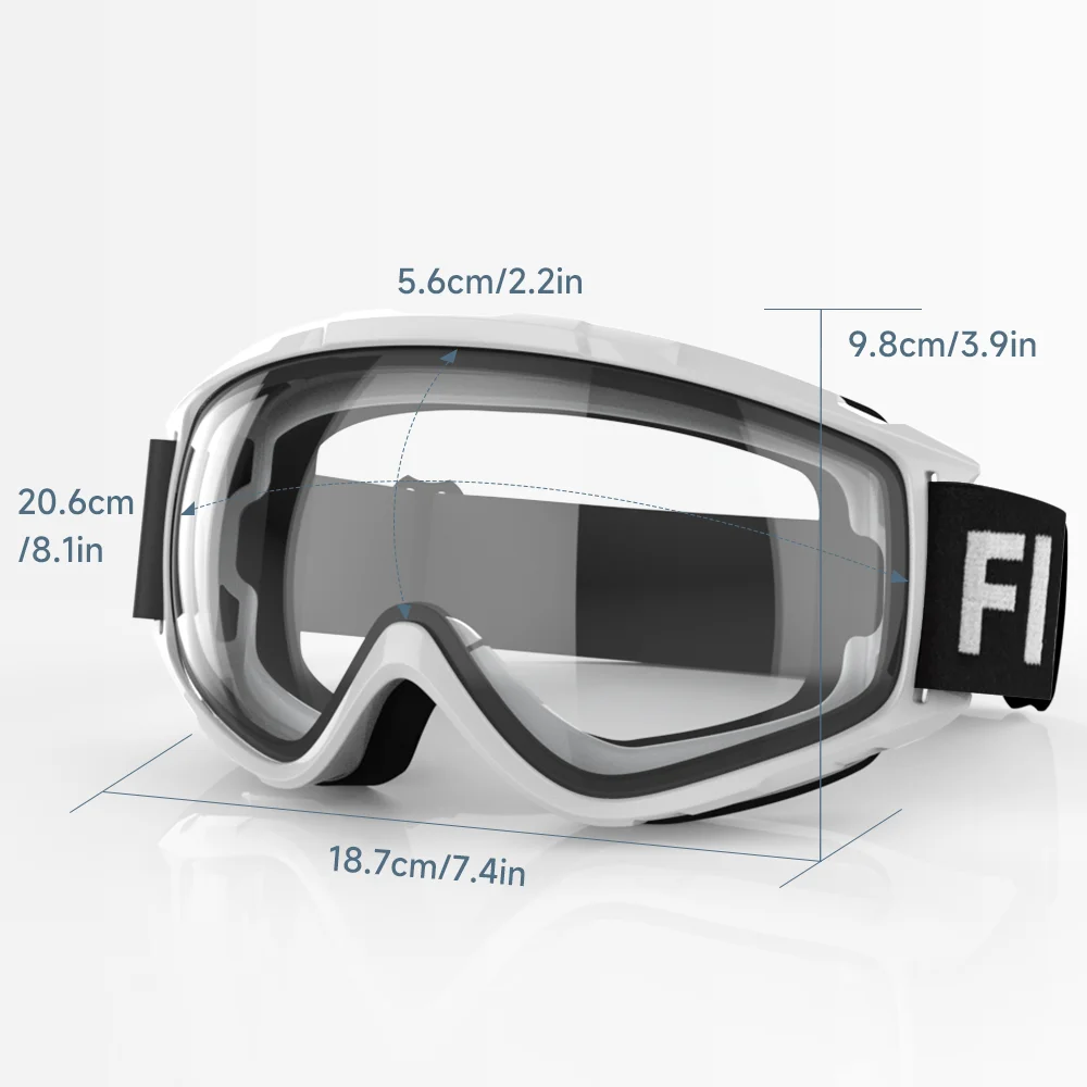 findway Gafas de Esquí, Máscara Gafas Esqui Snowboard Nieve Espejo para  Hombre Mujer Adultos Juventud Jóvenes OTG Compatible con Casco,Anti Niebla