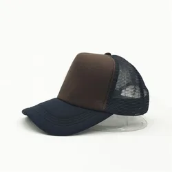 Personalized Mesh Baseball Caps: Stylish Unisex Trucker Hats - Blank cap (Black brown)