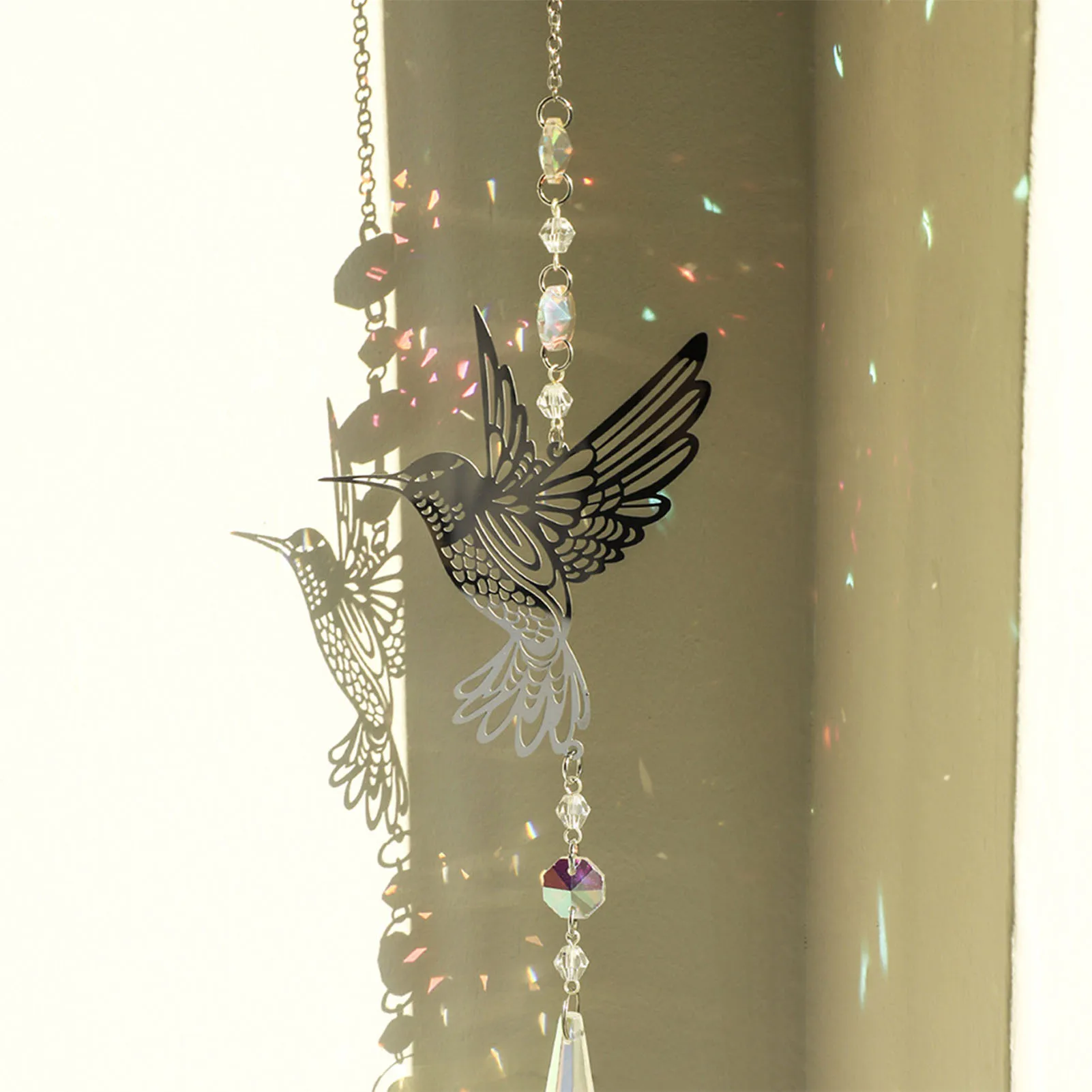 Metal Crystal Pendant Cast Beautiful Rainbow Sun Catcher Pendant for Thanksgiving New Year Gift sun catcher,crystal pendant,sun catchers
