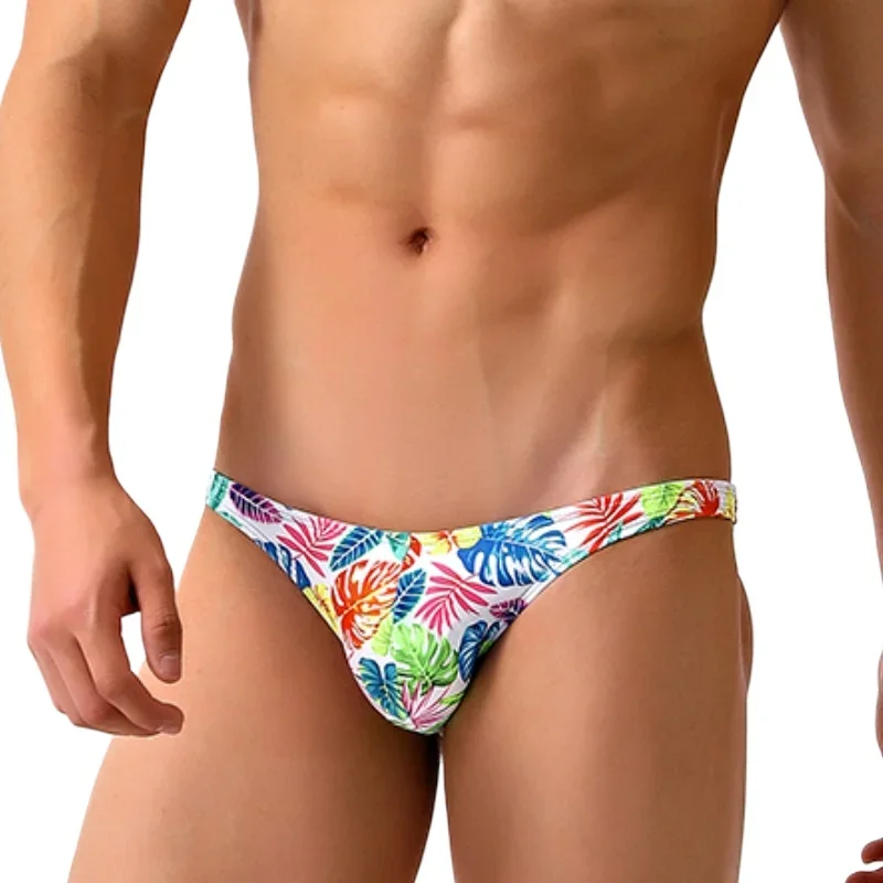 Ultra Low Waist Swimwear Men Swim Briefs Sexy Half Hips Mini Bikini Panties Slip Man Swimsuit Swimming Trunk Men's Bathing Suit