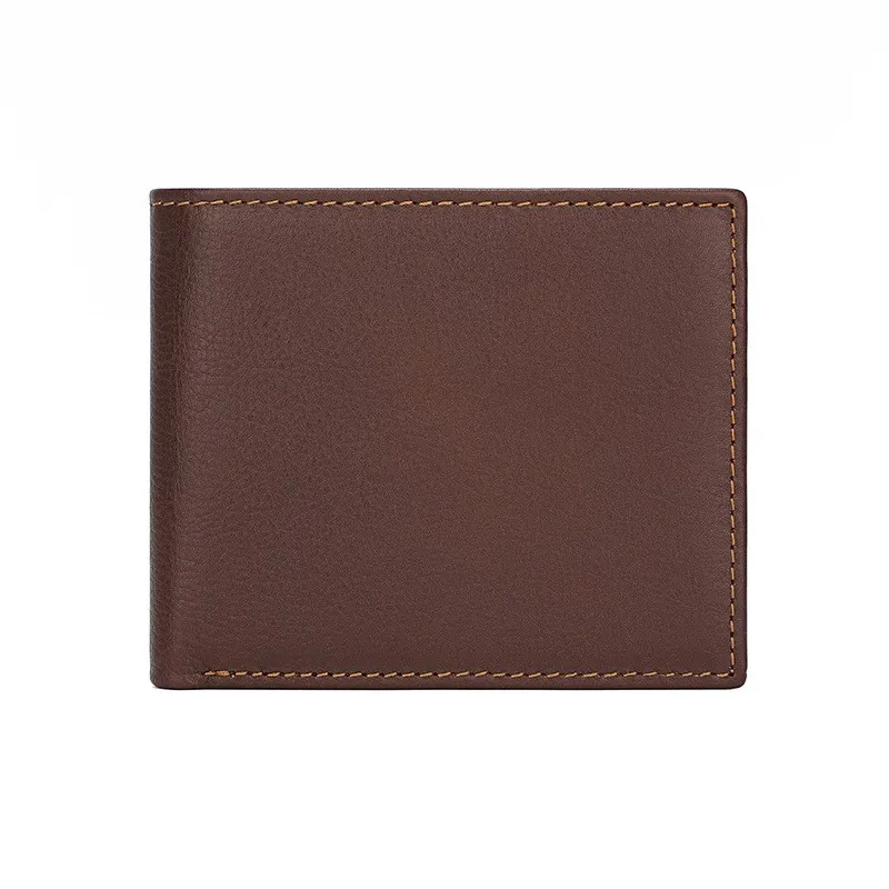 New style vintage casual men's wallet multi-card slot wallet genuine leather short men's coin card holder