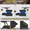 40" Lift Top Coffee Table, Coffee Tables with Storage for Living Room, Small Coffee Table with 2 Drawers & LED Light 6