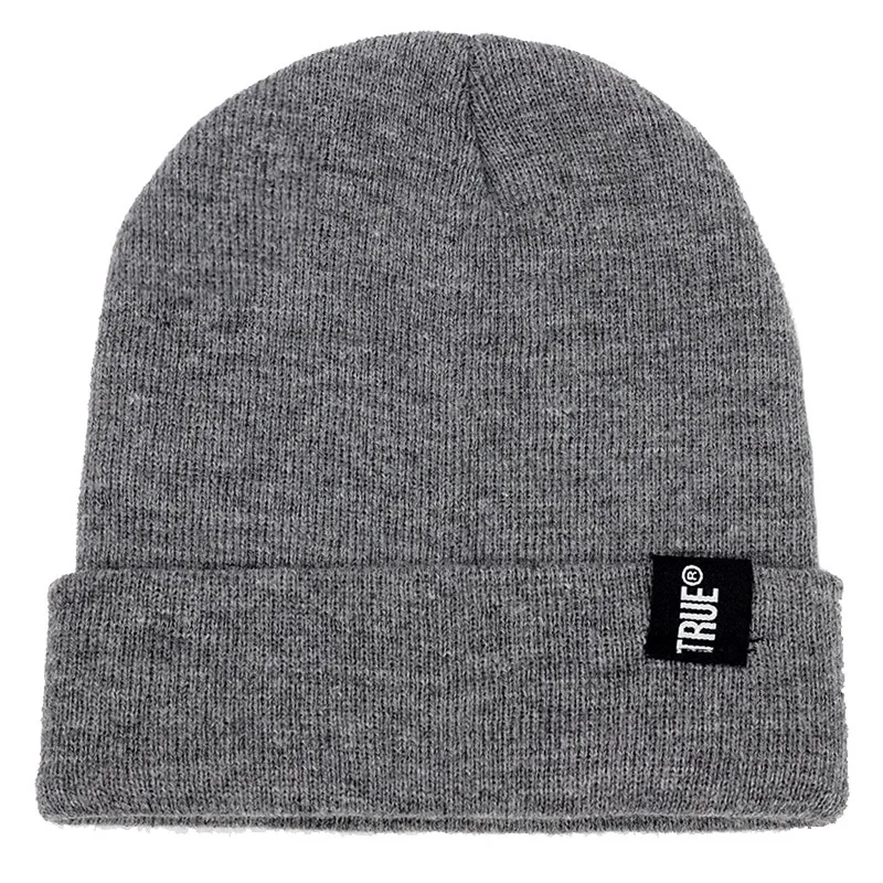 New TRUE Autumn and Winter Warm Fabric Knitted Hat Ski Hat Pullover Patch Knitted Hat Skullies Beanies Warm Casual Slouchy Hat
