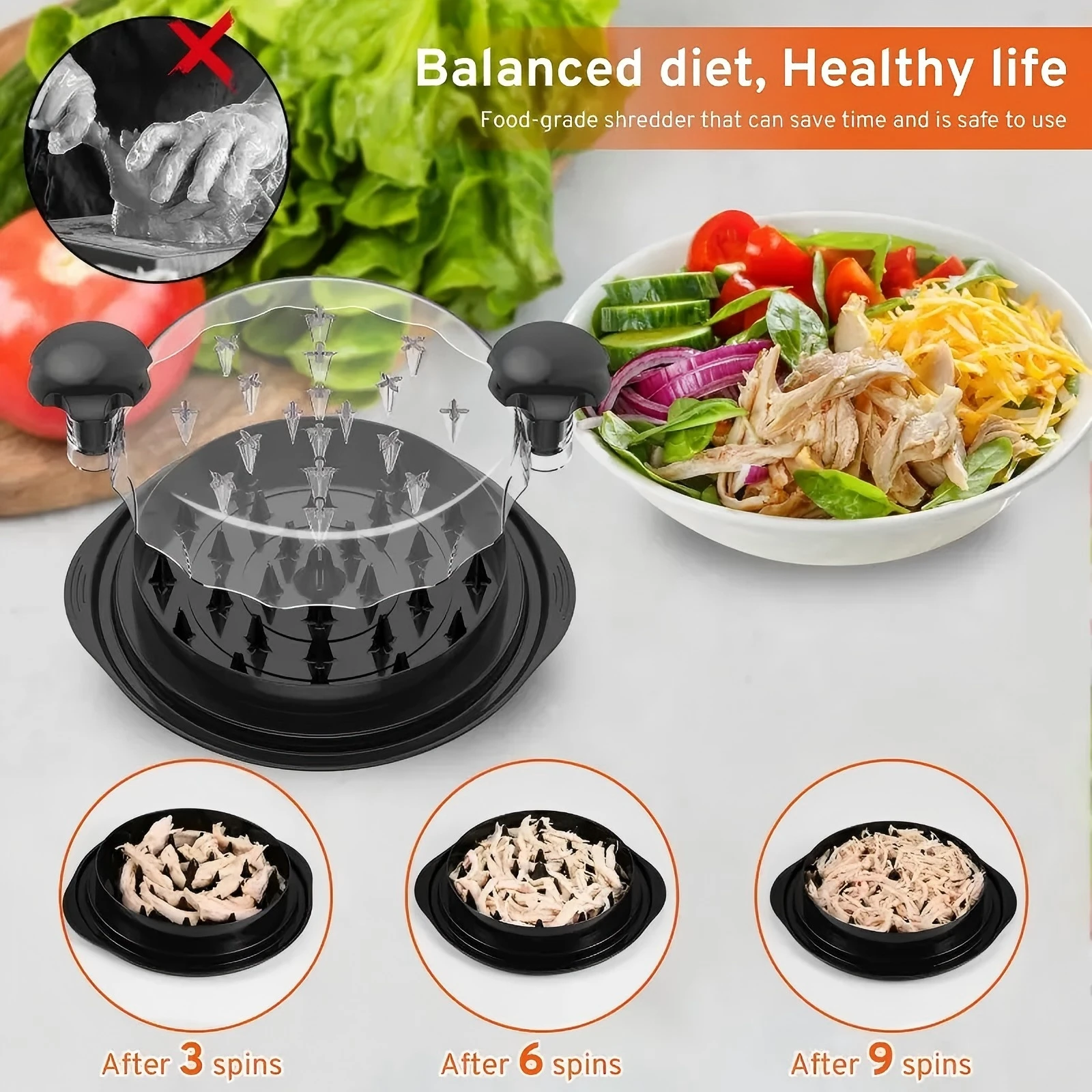 Multi Functional Chicken Shredder Tool with Twist Design