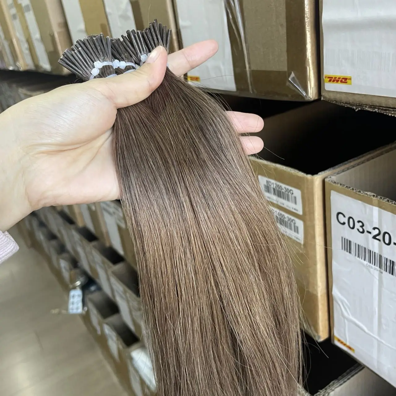 8# I Tip Hair Extension Straight Human Hair Extension 50pcs/Set Capsule Keratin Natural Fusion Human 12-20in 30g