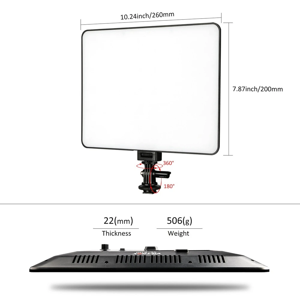 Viltrox VL-200T LED Video Light 30W Panel Lighting Wireless Remote Control Bi-Co
